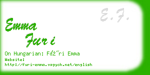 emma furi business card